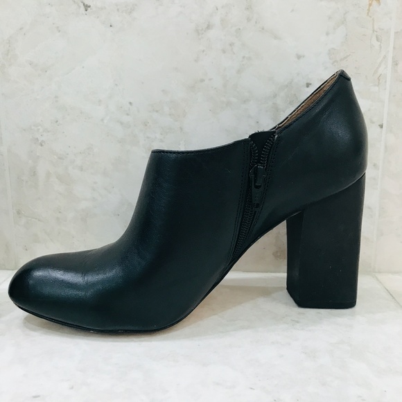 CORSO COMO {9} Black Leather Ankle Boot Chunky Heel - Picture 2 of 10